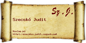 Szecskó Judit névjegykártya